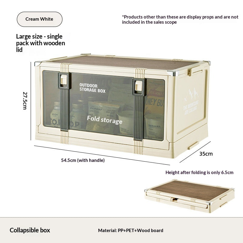 Aiqi outdoor camping trunk storage box with sturdy design, suitable for car trunk organization and outdoor adventures.