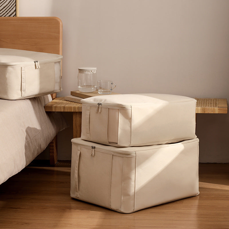 RenFan Tianshan cotton and linen storage box for organizing clothes, quilts, and household items, featuring visual window design.