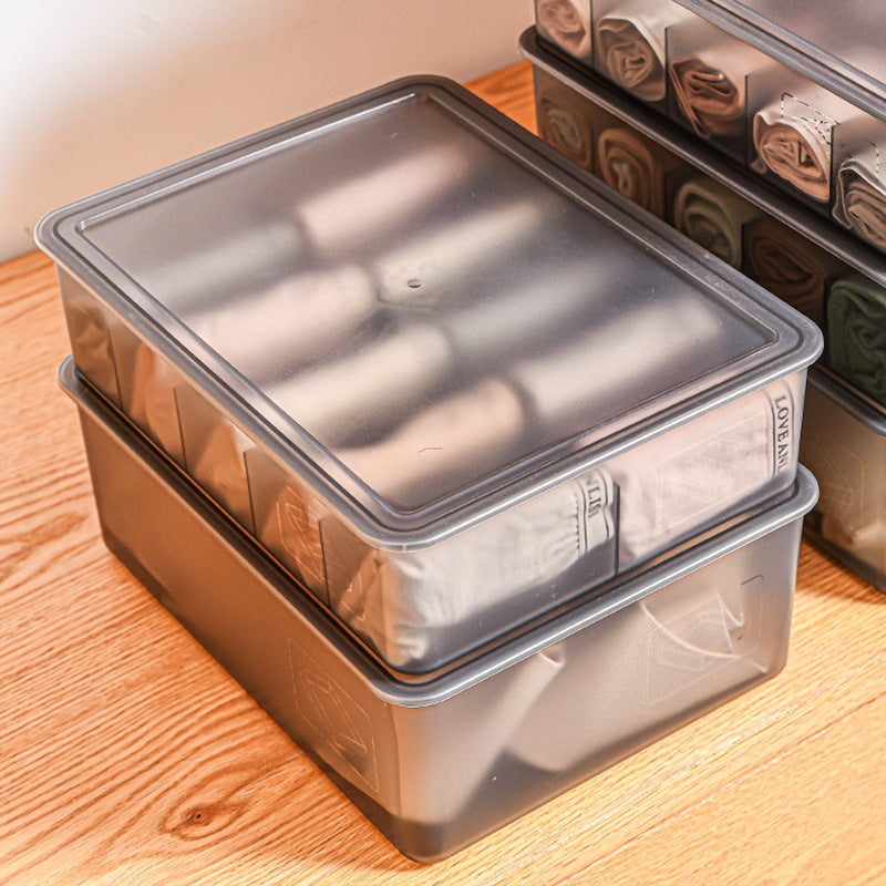 RenFan stacked storage box for underwear, bras, and socks, ideal for closet organization and home wardrobe storage.