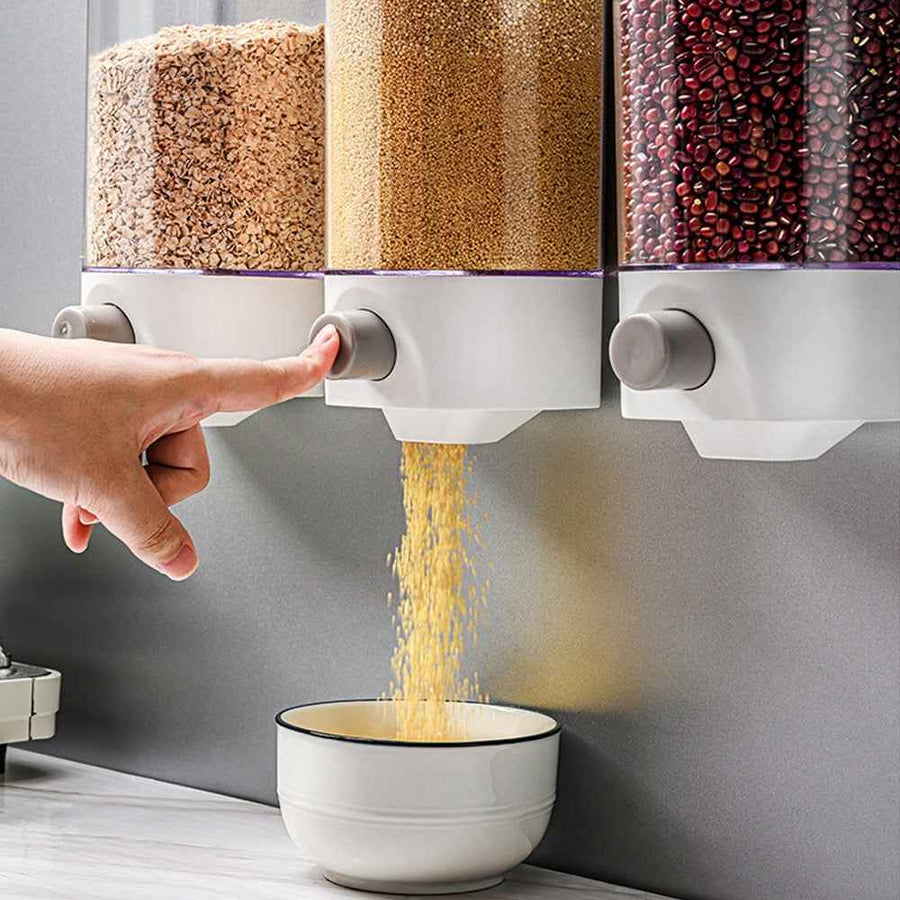 Wall-Mounted Grain Storage Container