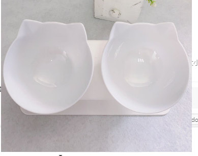 Elevated Cat Feeder Stand with Transparent Bowl
