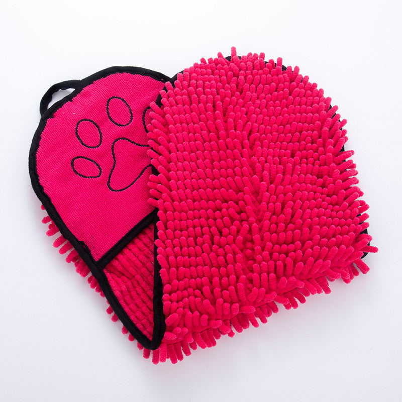 Super absorbent Jingqian microfiber pet towel for dogs and cats, quick-drying bathrobe and towel for pets.