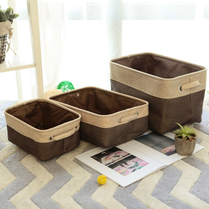 RenFan home storage box with plastic lid, rectangular plastic container for organizing household items and closet storage.