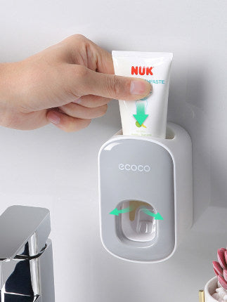 RenFan wall-mounted automatic toothpaste dispenser and bathroom accessories set, sleek bathroom用品 with convenient design