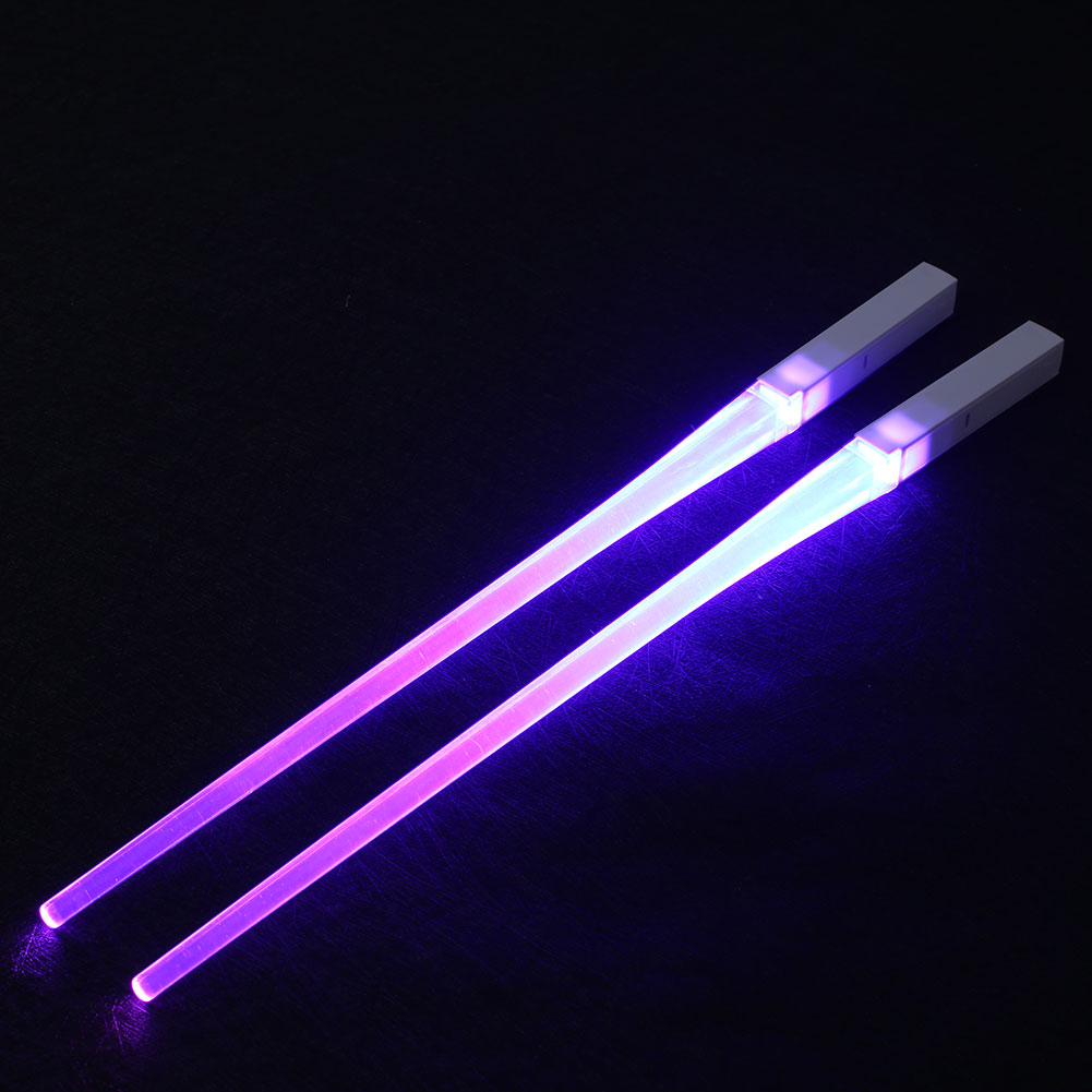 RenFan glowing kitchen supplies chopsticks shown, featuring sleek design and luminous tips for enhanced dining experience.