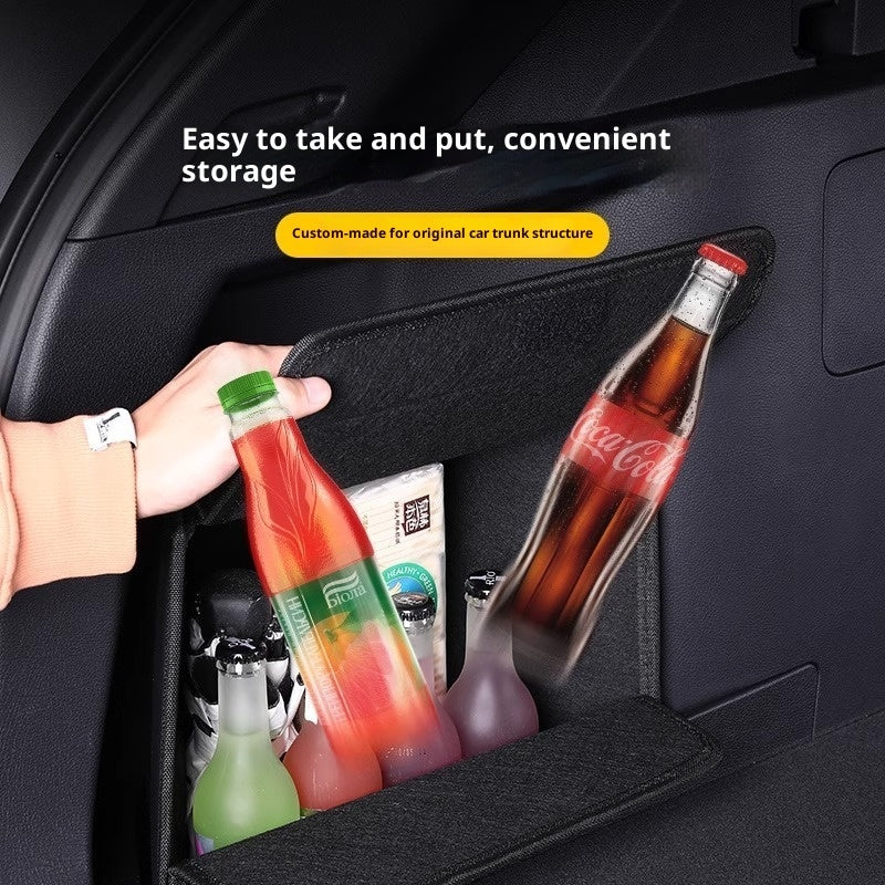 Aiqi leather car multifunction storage box with compartments for organized automobile storage, shown in the image.