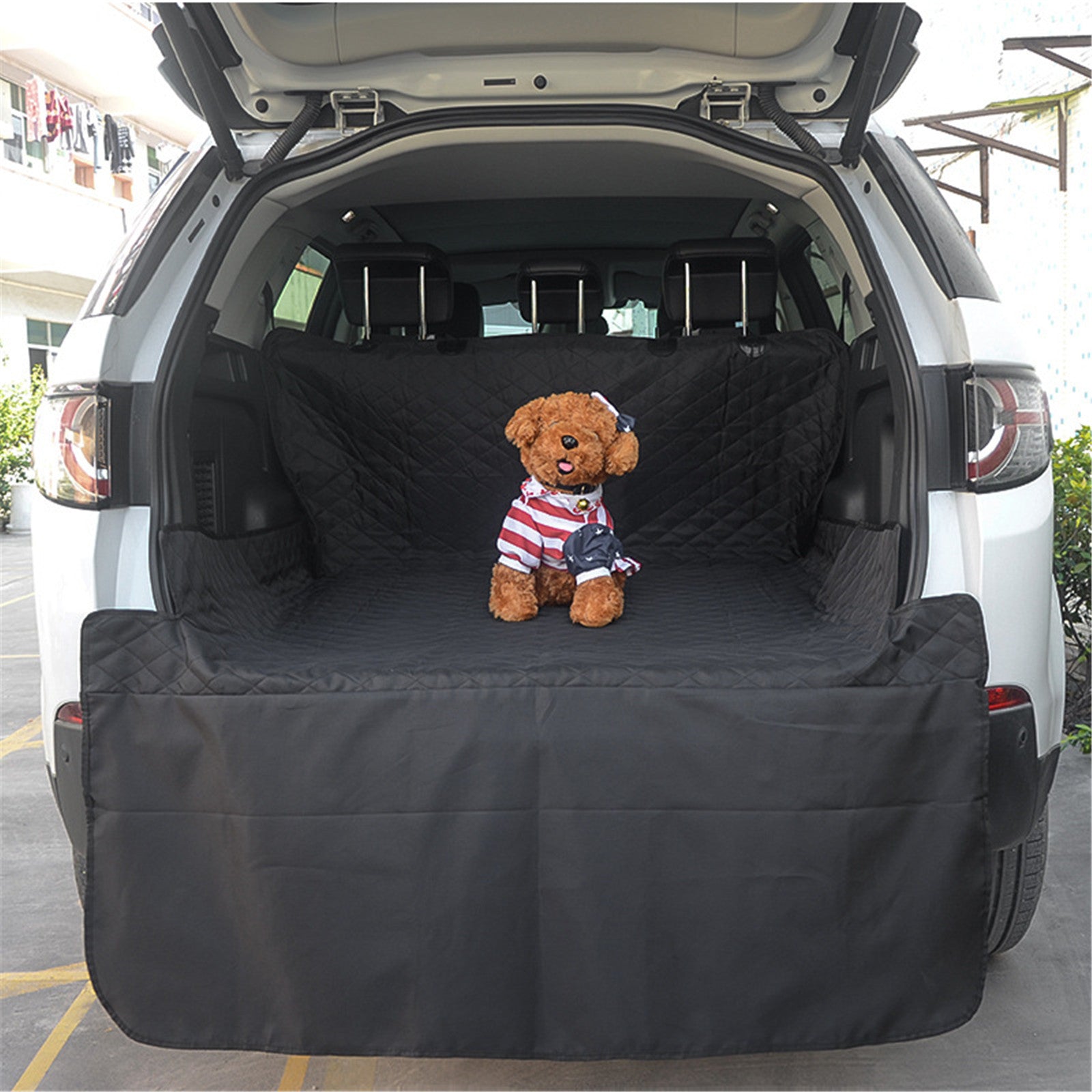 Waterproof pet car trunk mats by RenFan, durable cushions designed to protect car interiors from pet hair and mess.