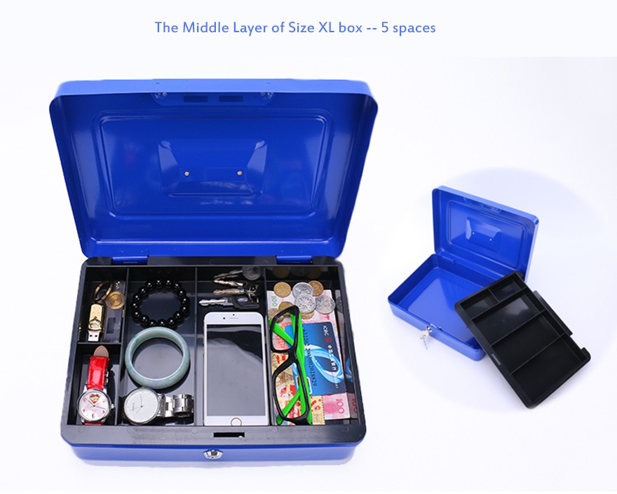 Aiqi storage box password tin box for home use, featuring a secure lock and compact design for organized storage.
