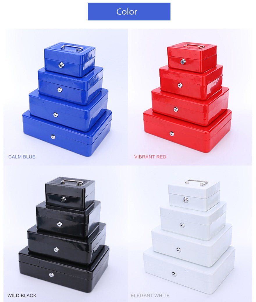 Aiqi storage box and password tin box for home organization, featuring a sturdy metal design with secure locking mechanism.