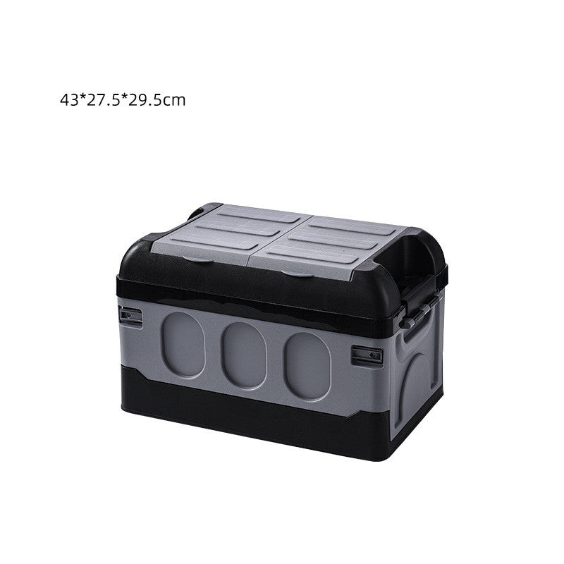 RenFan car built-in storage box with back folding design, compact vehicle storage solution for organized car interior.