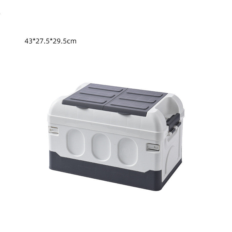 RenFan built-in car storage box with back folding design, providing organized space for car interior storage.