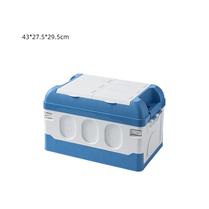 RenFan built-in car storage box with back folding design, providing organized space for vehicle storage.
