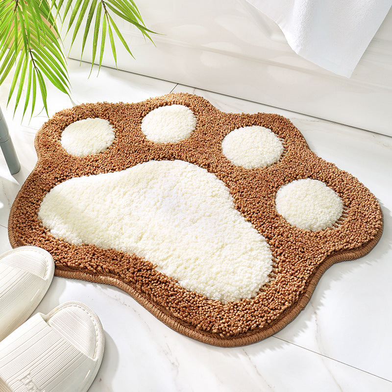 RenFan anti-slip bathroom mat with a cute design, soft foot mat for bathroom safety and comfort.