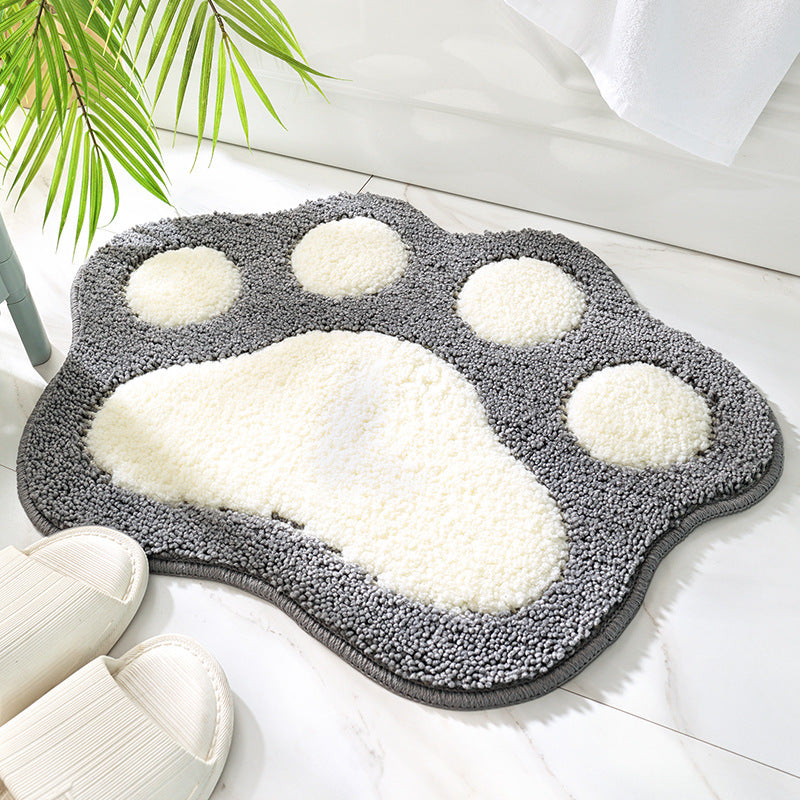 RenFan anti-slip bathroom mat with cute design, soft bathroom carpet, and door foot mat for safe, comfortable shower and bathroom use.
