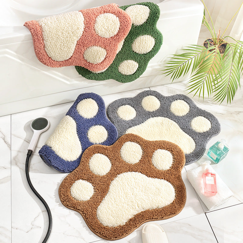 RenFan anti-slip bathroom mat with a cute design, soft foot mat for bathroom safety and comfort.