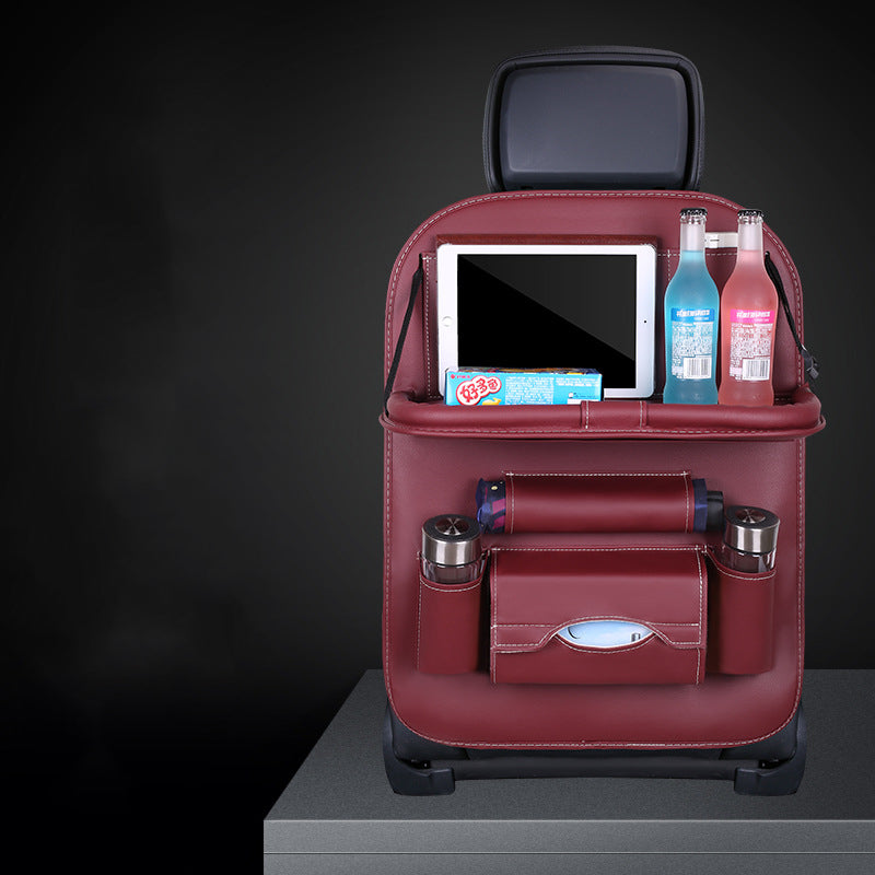 RenFan car seat back storage bag hanging organizer with multiple compartments for vehicle storage and organization.