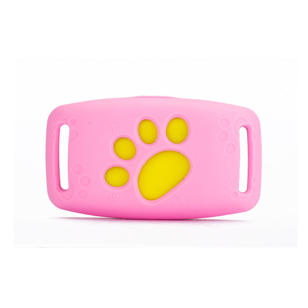 RenFan GPS pet tracker device for pets, compact and lightweight, with digital display and adjustable strap.
