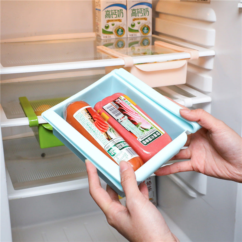 RenFan household storage rack with classification storage boxes, organized and stackable for home organization.