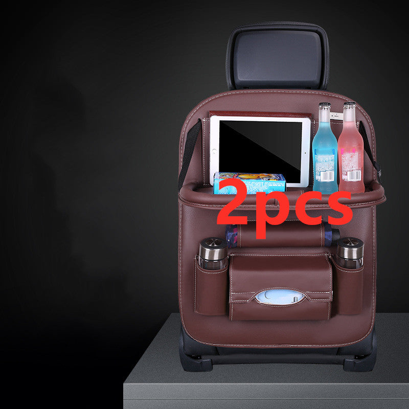 RenFan car seat back storage bag hanging organizer with multiple compartments for vehicle storage and organization.