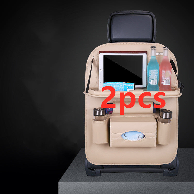RenFan car seat back storage bag hanging organizer for vehicle interior, with multiple compartments for easy organization.