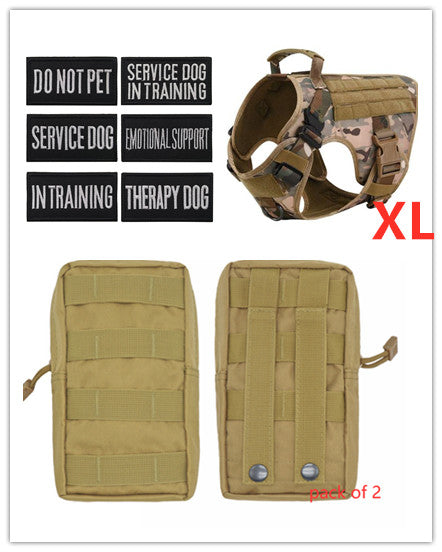German Shepherd wearing Jingqian military tactical dog harness with adjustable straps for secure fit and comfort.