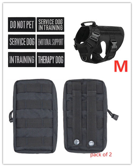 German Shepherd wearing Jingqian military tactical dog harness, adjustable pet harness with sturdy back support