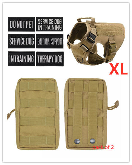 Adjustable military tactical dog harness for German Shepherd by Jingqian, featuring sturdy straps and padded back for pet comfort.