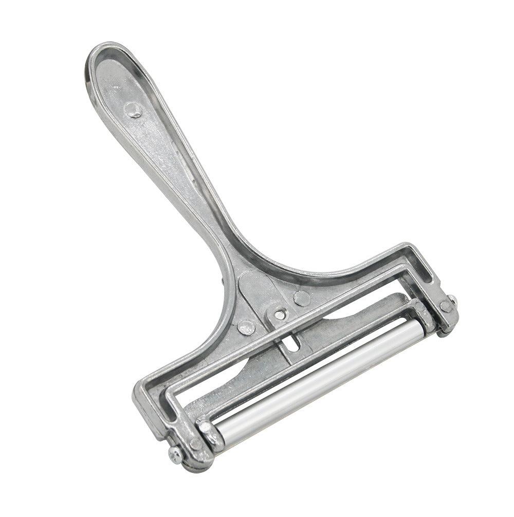 Aiqi aluminum butter and cheese scraper for kitchen use, with a sleek handle and flat blade for spreading and slicing dairy products.