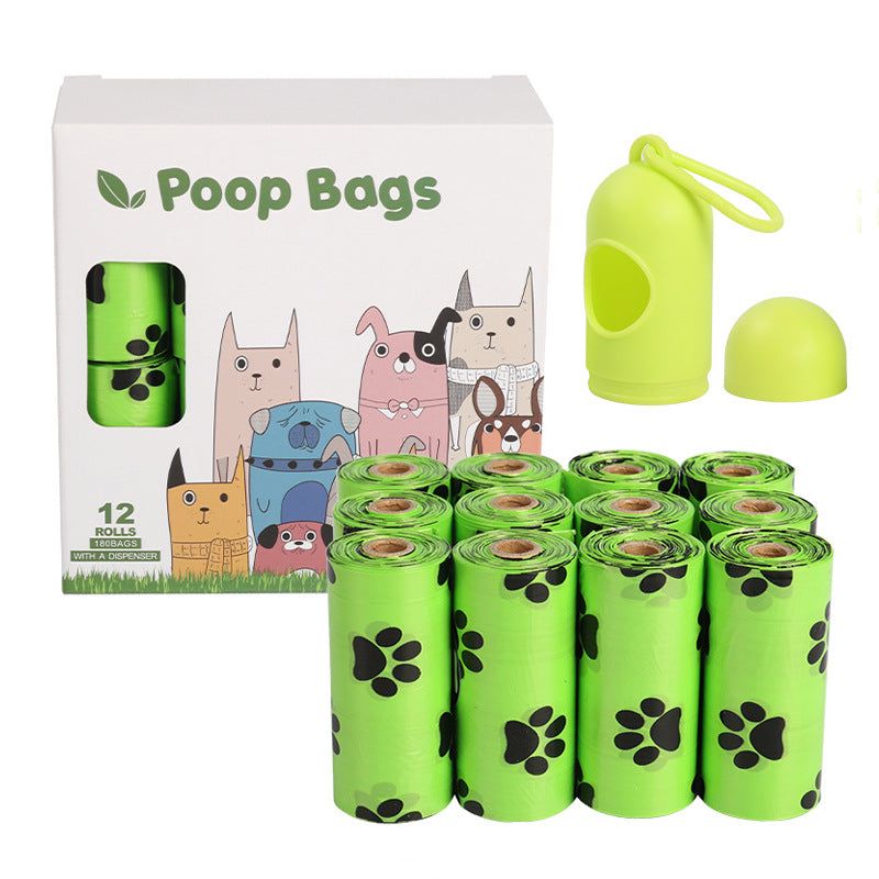 Jingqian dog poop bags, biodegradable pet waste disposal bags, portable and convenient for pet owners.