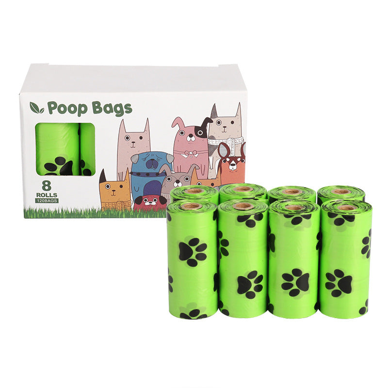 Jingqian dog poop bag for pet waste disposal, biodegradable and convenient for pet owners, shown in the image.