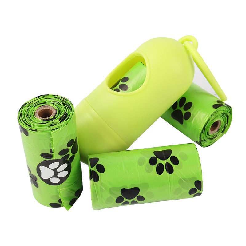 Dog poop bag from Jingqian, pet supply for cleaning up pet waste, showing folded biodegradable poop bags on a plain background.