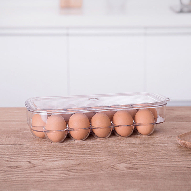 RenFan refrigerator storage box for eggs, a compact kitchen 家用收纳箱 with compartments for organizing eggs efficiently.