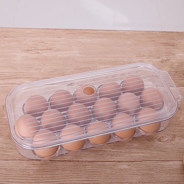 RenFan refrigerator storage box for eggs, a durable kitchen home organization container with multiple compartments.