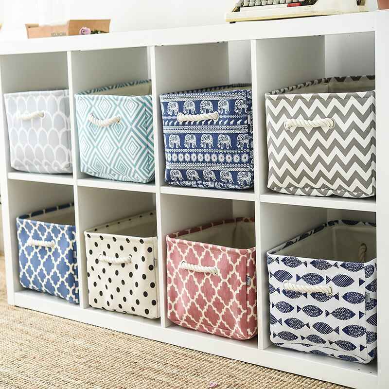 Canvas underwear storage organizer for drawers, ideal for bras, socks, and everyday wardrobe essentials.