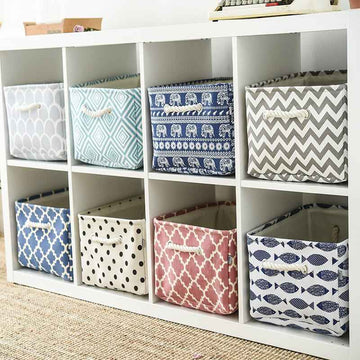 Canvas underwear storage organizer for drawers, ideal for bras, socks, and everyday wardrobe essentials.