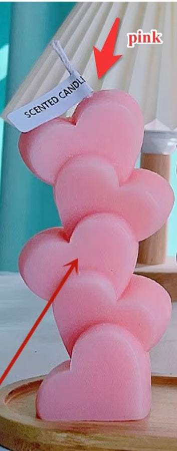 Aiqi Heart Column Aromatherapy Candle with a decorative heart-shaped design, perfect for relaxing and creating a calming atmosphere.