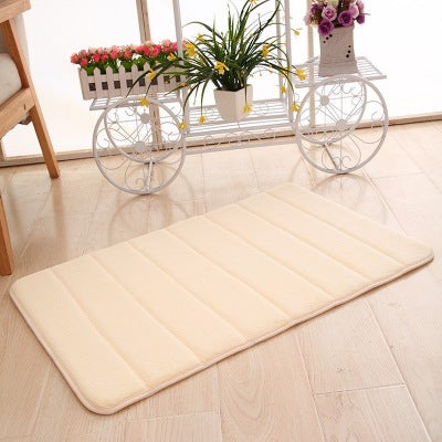 RenFan memory cotton bathroom carpet with soft, absorbent surface and non-slip backing for comfortable bath area use.