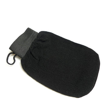 Jingqian exfoliating mitt for shower scrubbing, soft fabric glove for body exfoliation and skin renewal in bathroom use