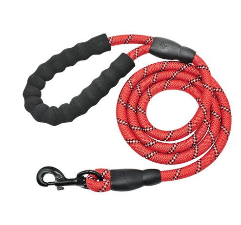 Reflective nylon dog leash by Aiqi with a sturdy rope design for small to large dogs, ideal for walking and training.