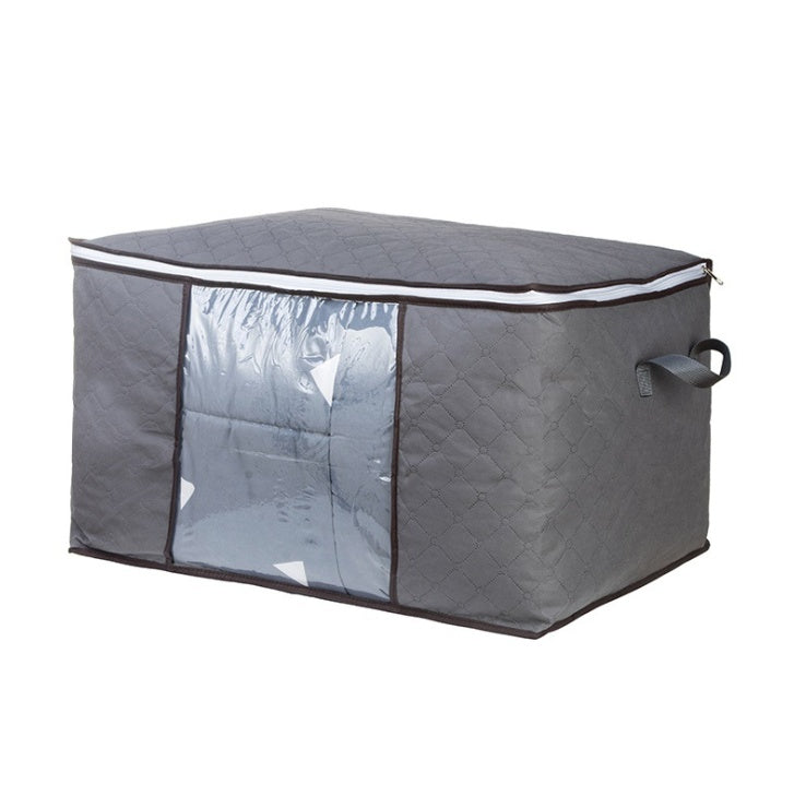 Large RenFan quilt storage bag made of non-woven fabric, dustproof clothing storage box for home organization.