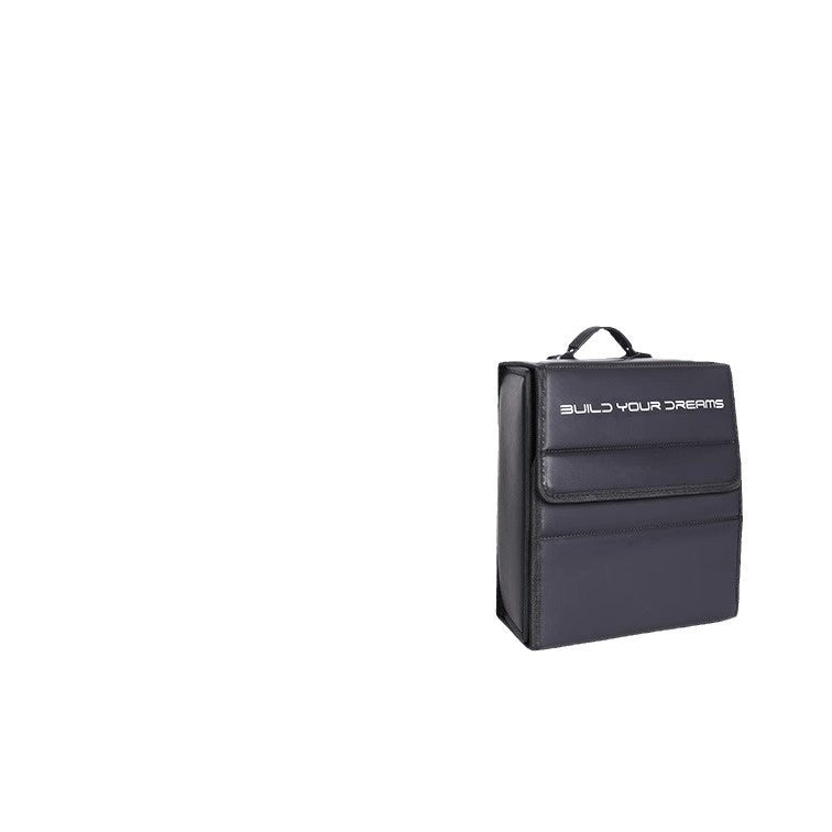Aiqi leather car multifunction storage box with compartments for organized automobile storage in a vehicle interior.