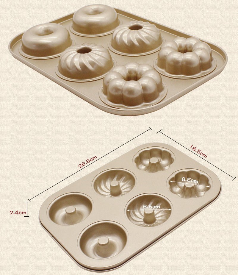 RenFan DIY doughnut baking pan for kitchen use, non-stick, round shape, perfect for homemade doughnuts, flexible and durable kitchen tool