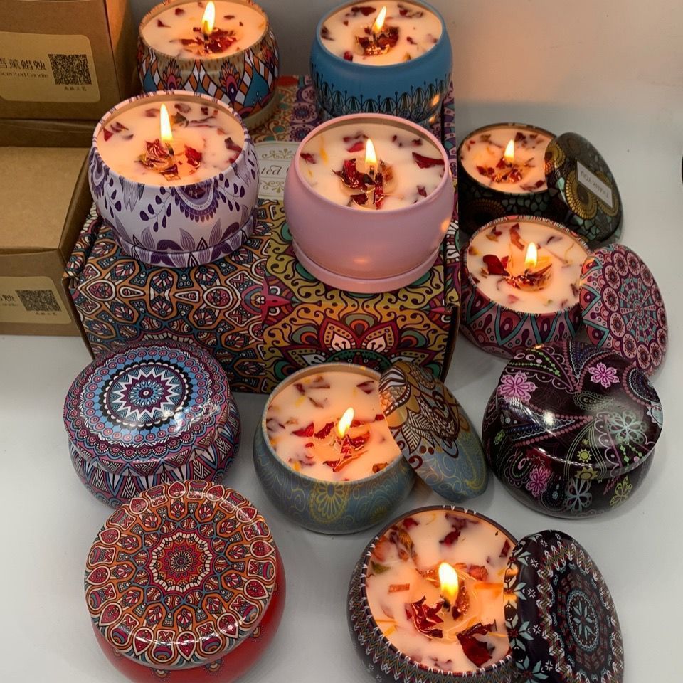 RenFan aromatherapy candle ornament for home bedroom decor, featuring a decorative scented candle for relaxing ambiance