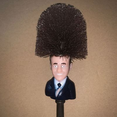 RenFan funny Donald Trump toilet brush for bathroom cleaning, featuring a humorous Donald Trump character design.