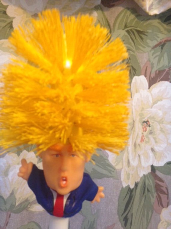 RenFan Funny Donald Trump Toilet Brush, humorous bathroom cleaning tool with Trump face design for bathroom use.