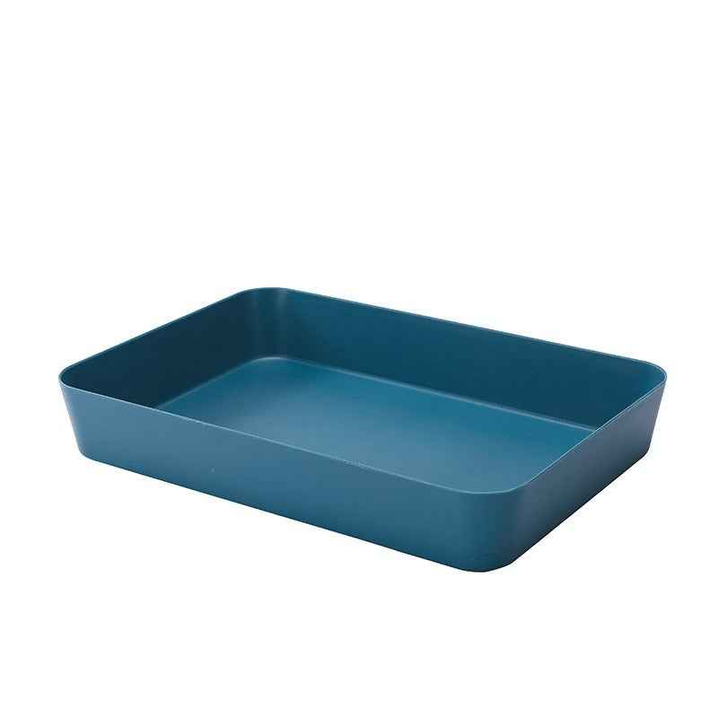 Multi-compartment drawer organizer for cosmetics and small household items.