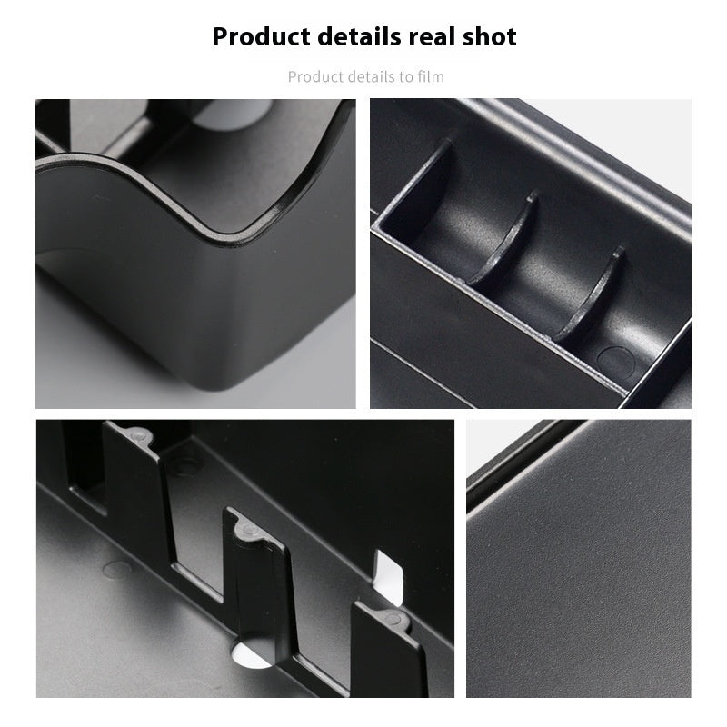 Aiqi automobile armrest box cover storage inside a car, showing a sleek interior decoration and organized storage space.