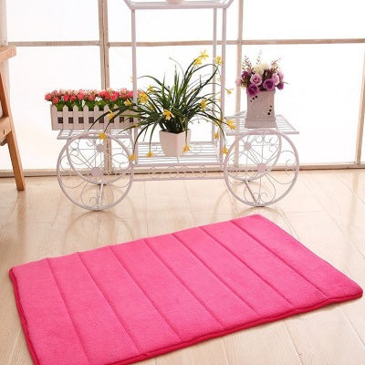 RenFan memory cotton bathroom carpet with soft, absorbent surface, ideal for浴室用品, in a plush, comfortable design.