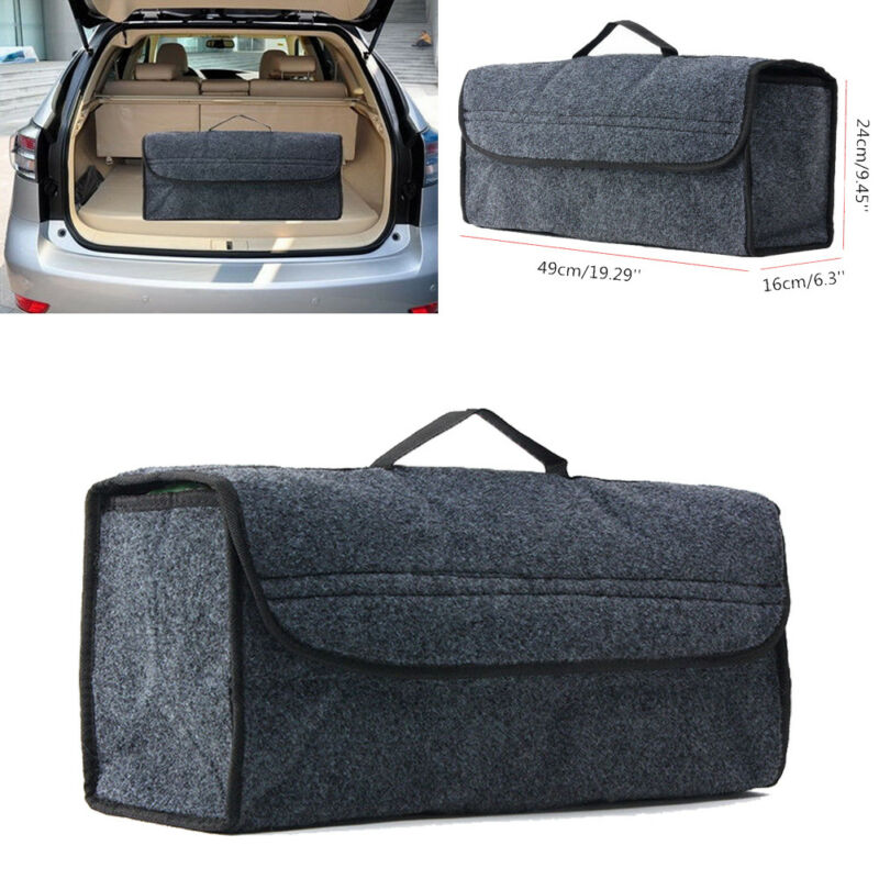Compact felt car storage organizer for daily vehicle accessories and interior organization.