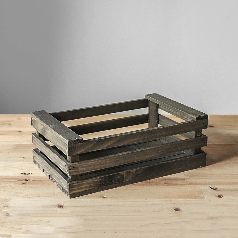 Wooden storage box and sundries basket by RenFan, home organization bin with handles for versatile storage and decluttering.